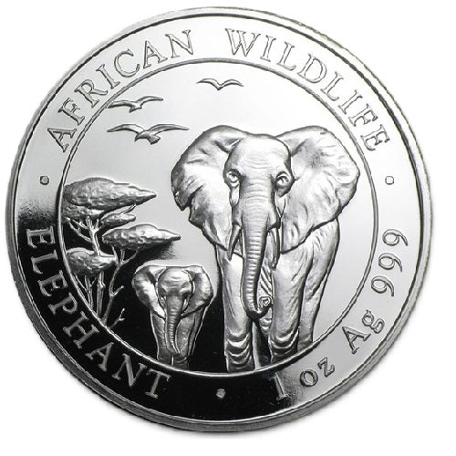 2015 Somalia Elephant 1 oz Silver Bullion Coin